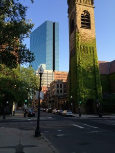 Old and new towers at Copley Plaza